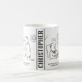 ボスは低給与の管理に作業者を適用 コーヒーマグカップ (中央)