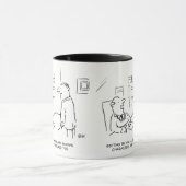 ボスは低給与の管理に作業者を適用 マグカップ (中央)