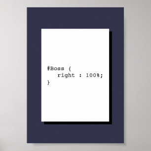 ボスは常に正しいおもしろいCSS ポスター