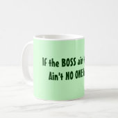 ボスは幸せではないですか。 幸せな誰もありません! マグ (正面左)