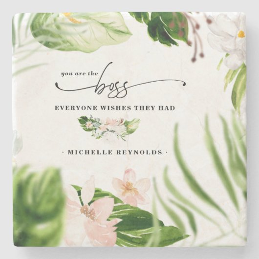 ボスは皆が望む|モノグラム ストーンコースター (正面)