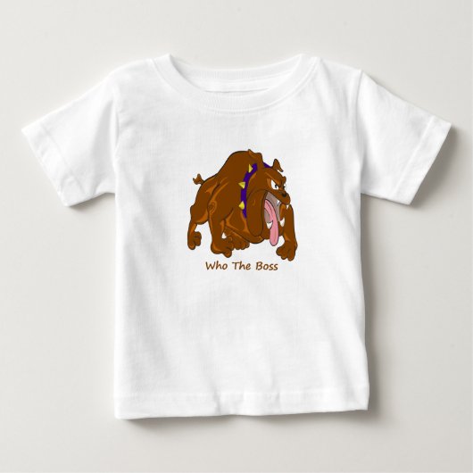 ボスは誰? ベビーTシャツ (正面)
