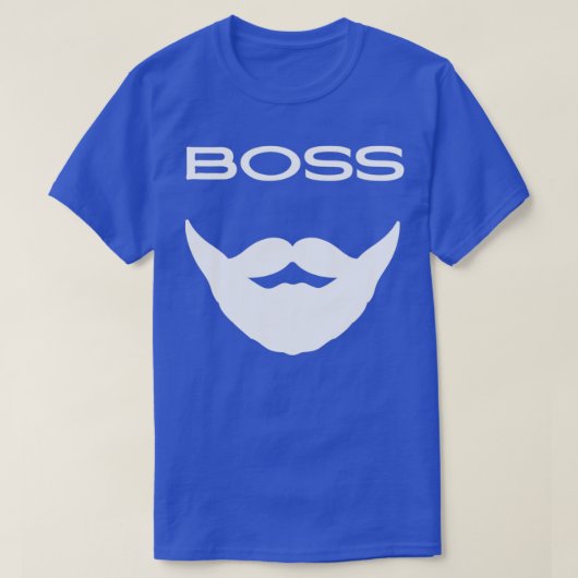 ボスひげ愛好家より暗いためにデザインひげ Tシャツ (デザイン正面)