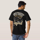 ボスみたいに勉強しよう バックトゥスクールスローガン Tシャツ (裏面フル)