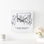 ボスもしは、私が君を解雇する事をそんなに知らなかったと言った スクエア壁時計 (ホーム)