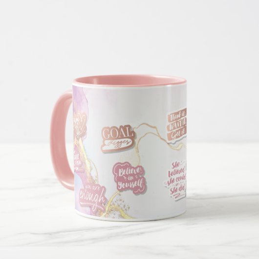 ボスやる気を起こさせるの女性、業績と成功 マグカップ (正面左)