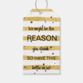 ボスや親のおもしろい引用文を飲む理由 ギフトタグ (正面)