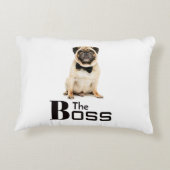 ボスアクセント枕とプルドッグデザイン アクセントクッション (裏面)