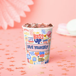 ボスアップ – 愛する自分自身紙カップ 紙コップ