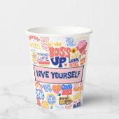ボスアップ – 愛する自分自身紙カップ 紙コップ (正面)