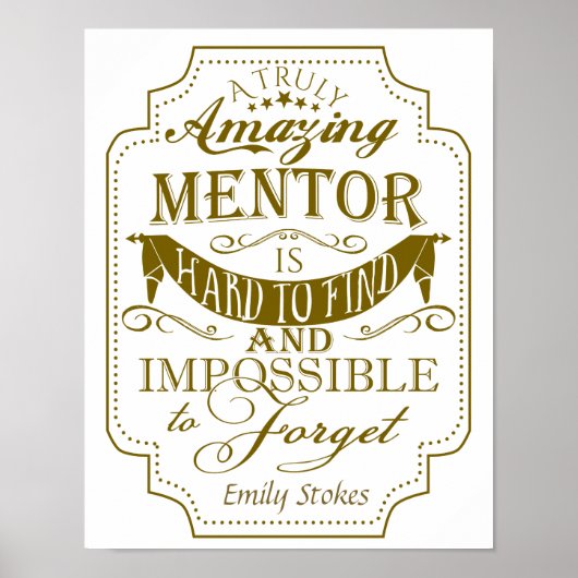 ボスアートプリントボスレディーメンターカスタム金ゴールド ポスター (正面)