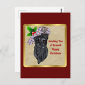 ボスウェルクランバッジ&タータンチェッククリスマスポストカード ポストカード (正面/裏面)