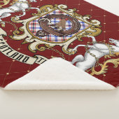 ボスウェルクランバッジ&タータンチェック シェルパブランケット (3/4)