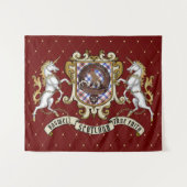 ボスウェルクランバッジ&タータンチェック タペストリー (正面(横))