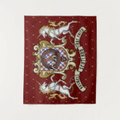 ボスウェルクランバッジ&タータンチェック タペストリー (正面)