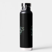 ボスウォーターボトルトレンド抽象芸術アートブラックグリーン ウォーターボトル (右面)