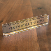 ボスエグゼクティブデスクネームプレート デスクネームプレート (側面)