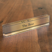 ボスエグゼクティブデスク名プレート デスクネームプレート (側面)