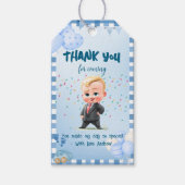 ボスカスタムベビーサンキューカード誕生日メッセージカード ギフトタグ (正面)