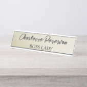 ボスカスタムレディおもしろい デスクネームプレート (正面)