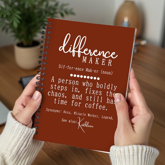 ボスカスタム謝辞、同僚ギフト ノートブック