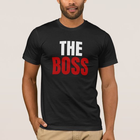ボスカップル記念日クルーネック夫のギフト Tシャツ (正面)
