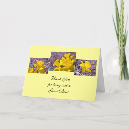 ボスカードは素晴らしいボスであることのために感謝していしています! サンキューカード (正面)