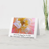 ボスカードピンクダリア花ハッピーボス日！ カード (裏面)