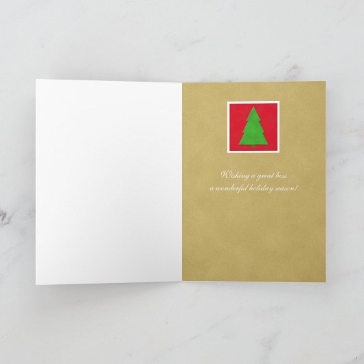 ボスクリスマスカード – ベルベットのようなクリスマス シーズンカード (内部)