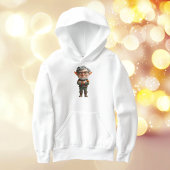 ボスクリスマス小妖精や小人ボーイズフード付きスウェットシャツ