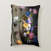 ボスシャエルトフラワースチルライフ虫オランダアート アクセントクッション (裏面(縦))