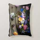 ボスシャエルトフラワースチルライフ虫オランダアート アクセントクッション (正面(垂直))