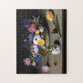 ボスシャエルトフラワースチルライフ虫オランダアート ジグソーパズル (縦)