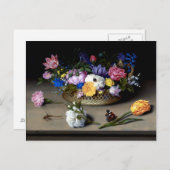 ボスシャエルトフラワースチルライフ虫オランダアート ポストカード (正面/裏面)