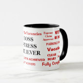 ボスストレスレリバーストレスボスジョーク マグカップ (正面右)