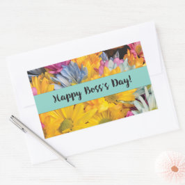 ボスズデイゲラ感謝していベラデイジー 長方形シール