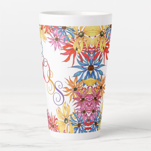 ボスタイトル名図解入りの、写真付きのフローララテMag カフェラテマグ (正面)