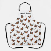 ボスタイリッシュタニカル(昆虫)オオカバマダラ、モナークチョスお洒落 エプロン (正面)