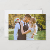 ボスタイリッシュホパターン（の模様が）ある結婚サンキューカード サンキューカード (裏面)