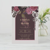 ボスティックバラブルゴーニュ秋の結婚式 招待状 (スタンド正面)