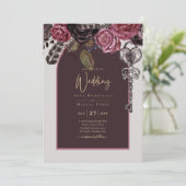 ボスティックバラブルゴーニュ秋の結婚式 招待状 (スタンド正面)