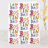 ボスティンパパブラックカントリー誕生日または父の日 カード (黄色い花)