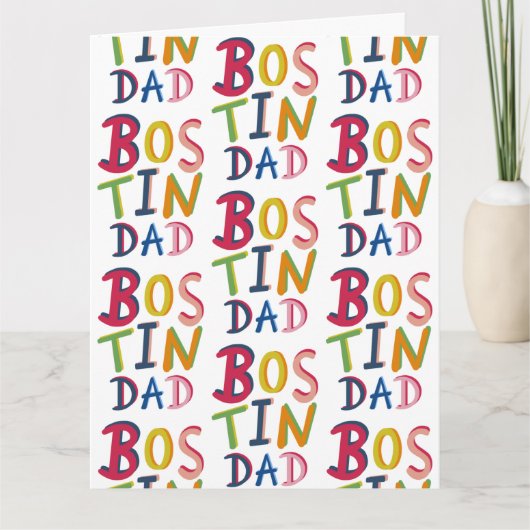 ボスティンパパブラックカントリー誕生日または父の日 カード (正面)