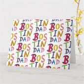 ボスティンパパブラックカントリー誕生日または父の日 カード (黄色い花)