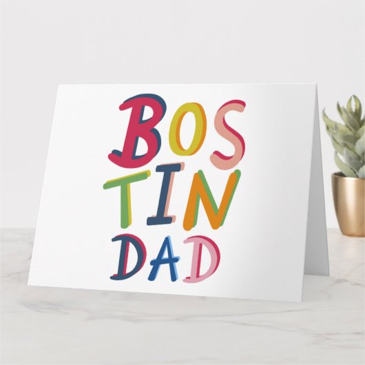 ボスティンパパブラックカントリー誕生日または父の日 カード (小さな植物)