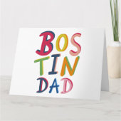 ボスティンパパブラックカントリー誕生日または父の日 カード (正面)