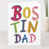 ボスティンパパブラックカントリー誕生日または父の日 カード (正面)