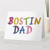 ボスティンパパブラックカントリー誕生日または父の日 カード (正面)