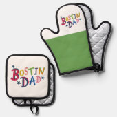 ボスティンパパブラックカントリー 鍋つかみ&鍋敷きセット (正面/裏面)