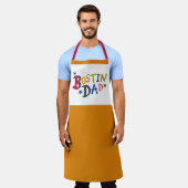 ボスティンパーソナライズされたパパブラックカントリーエプロン エプロン (着用した状態)